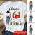 61st birthday shirts for her, Personalised 61st birthday gifts, 1963 t shirt, 61 and fabulous shirt, 61st  birthday shirt ideas, gift ideas 61st birthday woman-HCT