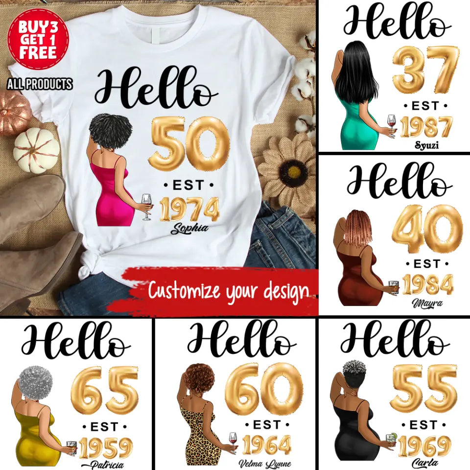 Birthday Shirts For Her, Personalised Birthday Gifts, Fabulous Shirt, Birthday Shirt Ideas, Gift Ideas Birthday Woman - Hien