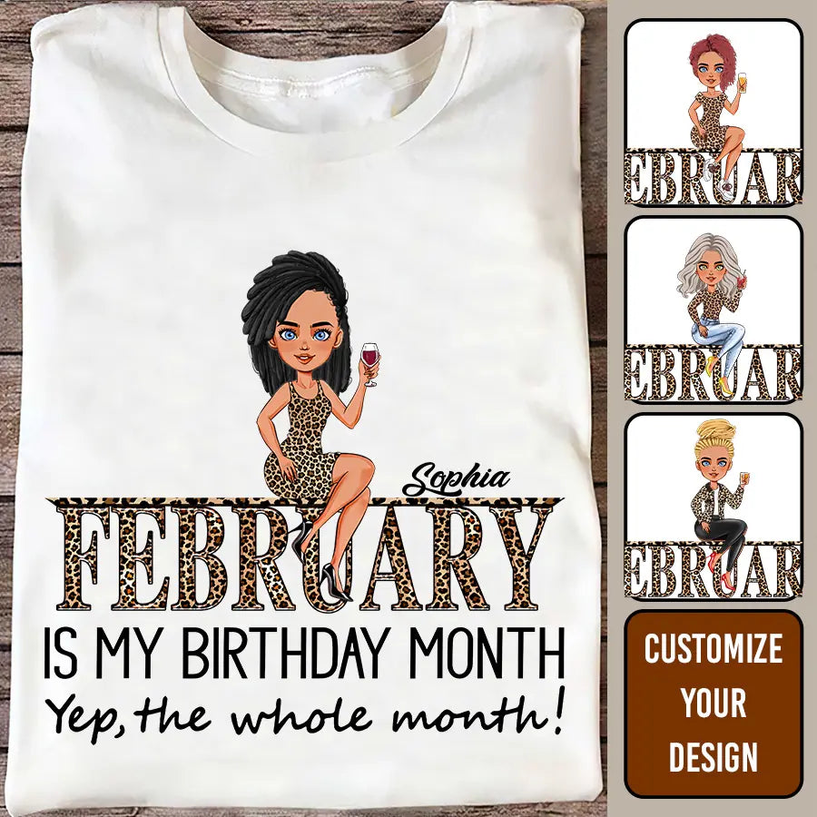 February Birthday Shirt, Custom Birthday Shirt, Queens was Born In February, February Birthday Shirts For Woman, February Birthday Gifts copy