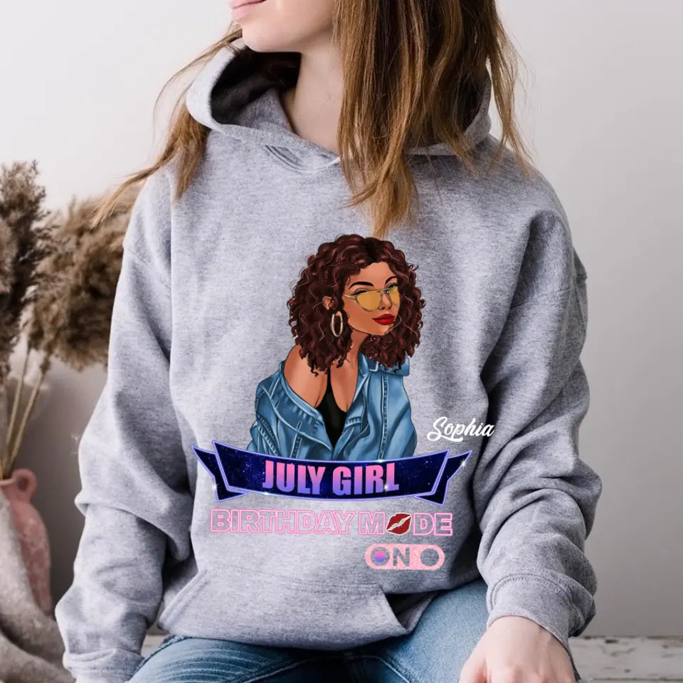 July Birthday Shirt, Custom Birthday Shirt, Queens Born In July, July Birthday Shirts For Woman, July Birthday Gifts, July Girl Birthday Mode on-YPT-ALK