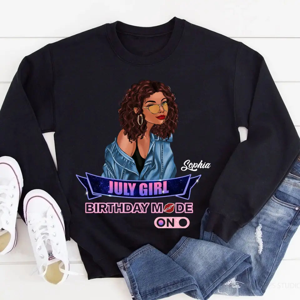 July Birthday Shirt, Custom Birthday Shirt, Queens Born In July, July Birthday Shirts For Woman, July Birthday Gifts, July Girl Birthday Mode on-YPT-ALK