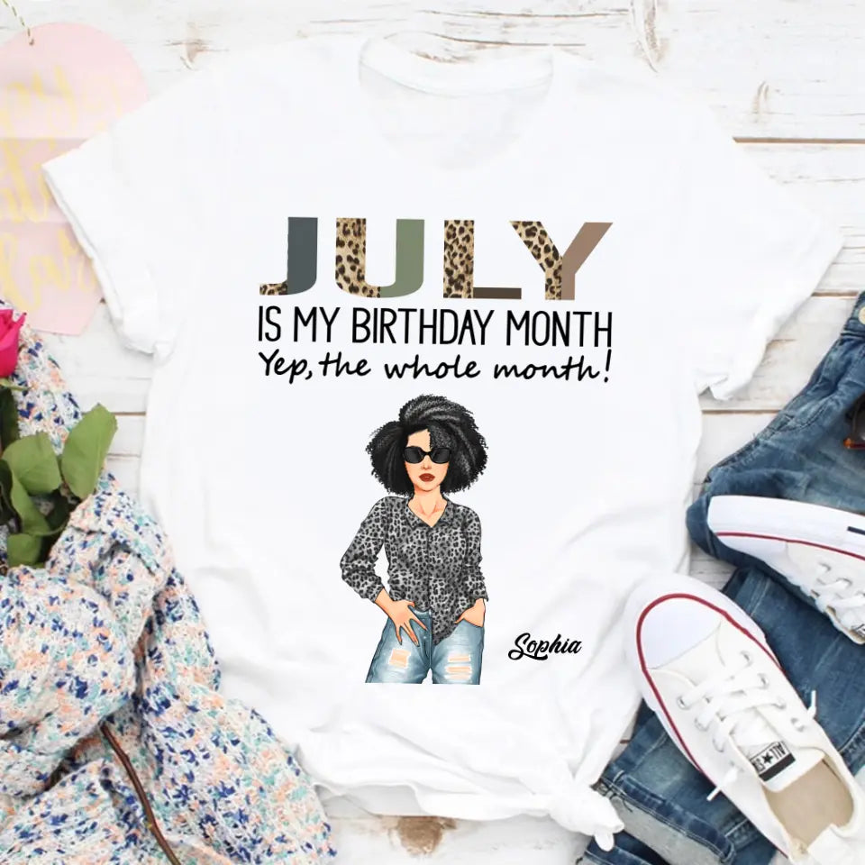 July Birthday Shirt, Custom Birthday Shirt, Queens Born In July, July Birthday Gifts, July shirts for Woman-YPT-HCT