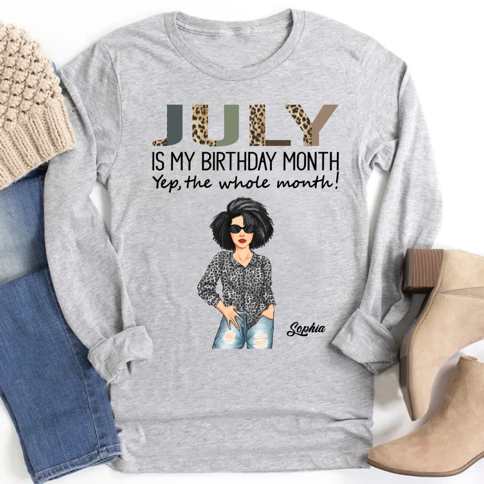 July Birthday Shirt, Custom Birthday Shirt, Queens Born In July, July Birthday Gifts, July shirts for Woman-YPT-HCT