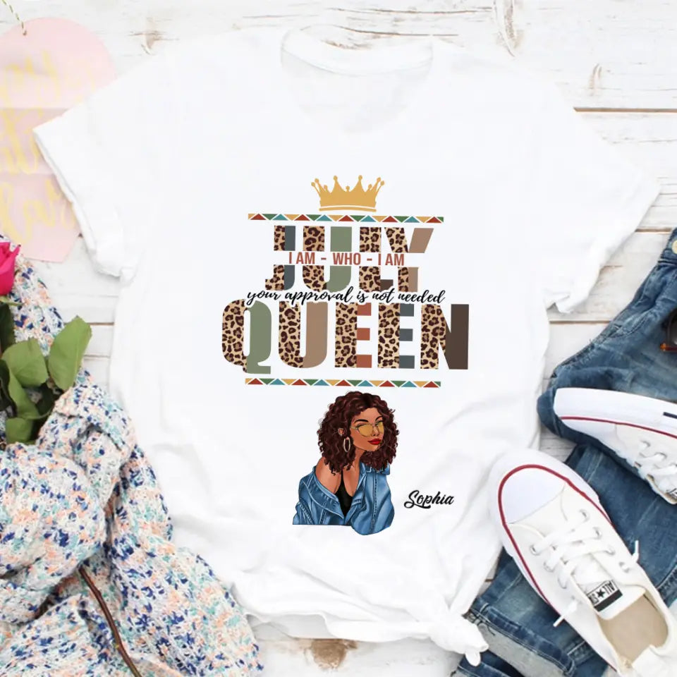 July Birthday Shirt, Custom Birthday Shirt, Queens Born In July, July Birthday Gifts, July shirts for Woman-YPT-ALK