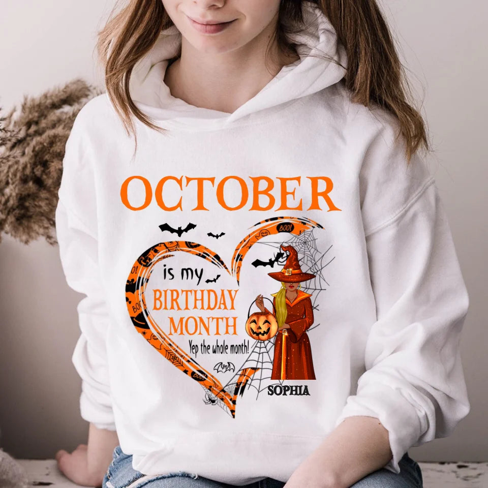 Personalized October Birthday Shirt, Custom Birthday Shirt, Queens are Born In October, October Birthday Shirts For Woman, October Birthday Gifts-YPT-ALK