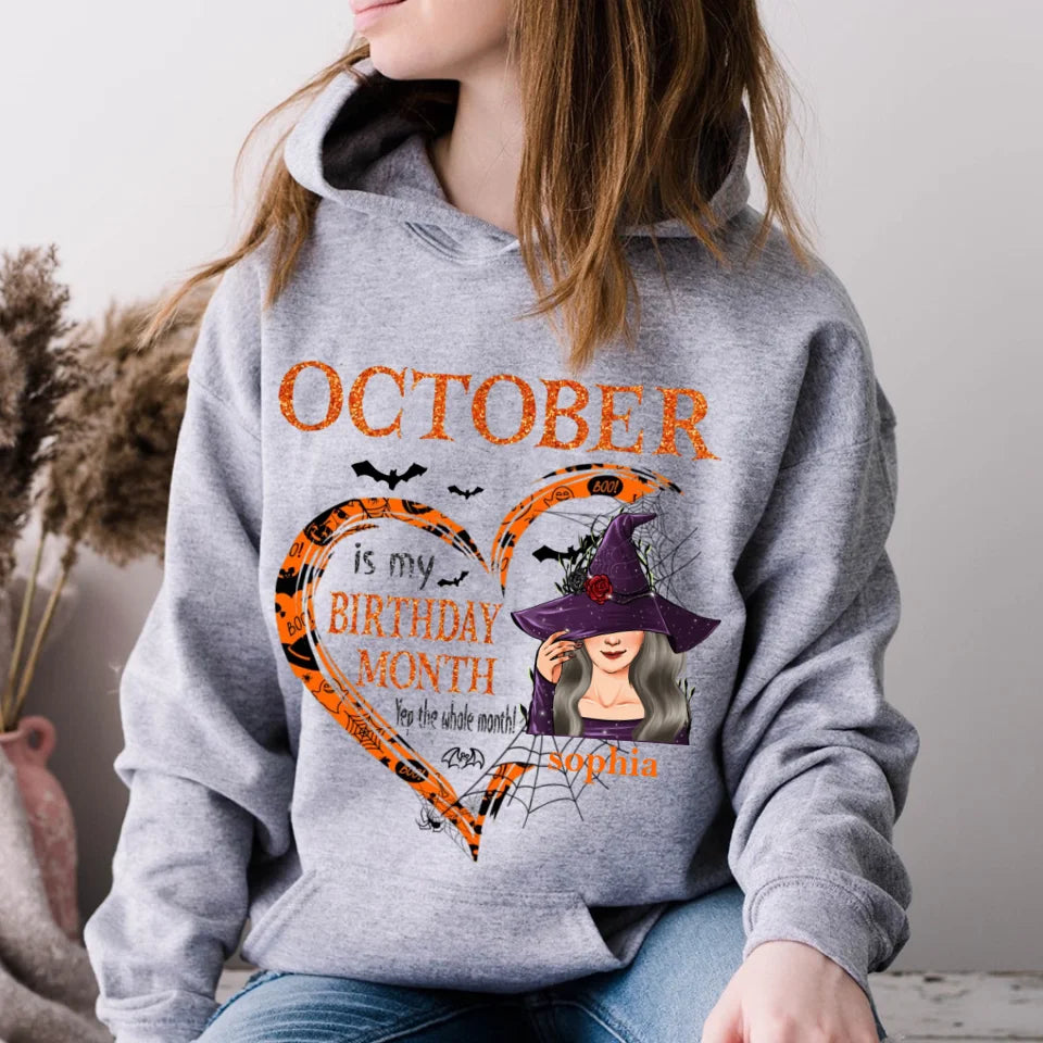 Personalized October Birthday Shirt, Custom Birthday Shirt, Queens was Born In October, October Birthday Shirts For Woman, October Birthday Gifts-YPT-ALK