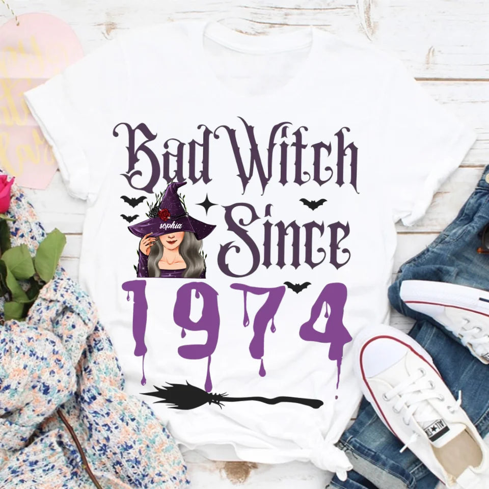 Personalized Fabulous Since 1974 50th Birthday Unique T Shirt For Woman, Custom Birthday Shirt, Her Gifts For 50 Years Old , Turning 50 Birthday Cotton Shirt-YPT-ALK