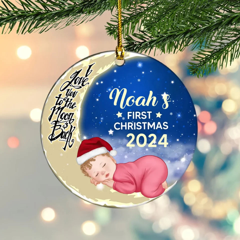Personalized Baby First Christmas Ornament 2024, 1st Christmas Ornament 2024 Baby, Baby Girl Boy First Christmas Ornament, Babys First Christmas Ornament, First Christmas Ornament Gifts