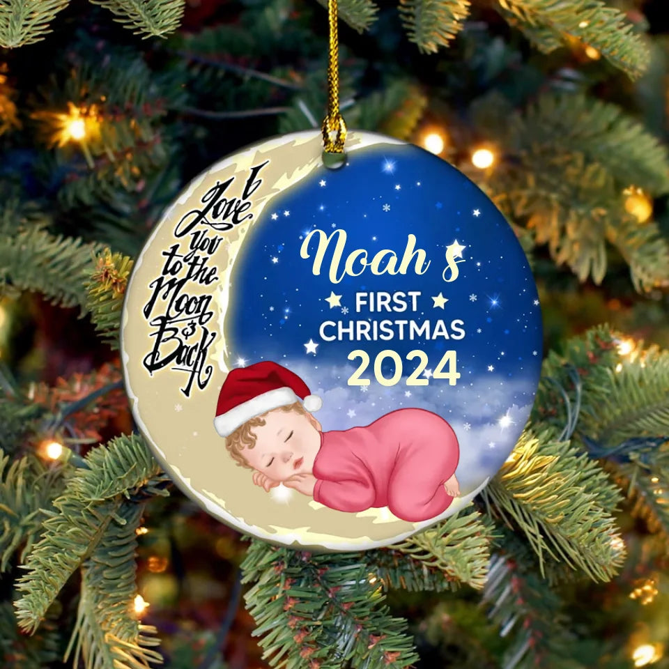 Personalized Baby First Christmas Ornament 2024, 1st Christmas Ornament 2024 Baby, Baby Girl Boy First Christmas Ornament, Babys First Christmas Ornament, First Christmas Ornament Gifts
