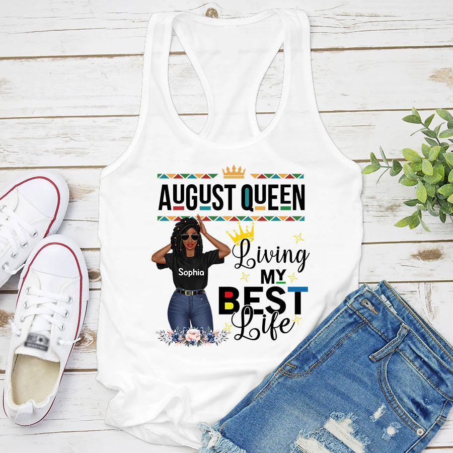 Custom Birthday Shirt, Queen was born In August, August Birthday Shirts For Woman, August Birthday Gifts, August Is My Birthday Month