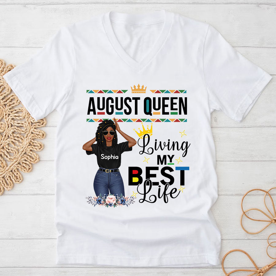 Custom Birthday Shirt, Queen was born In August, August Birthday Shirts For Woman, August Birthday Gifts, August Is My Birthday Month