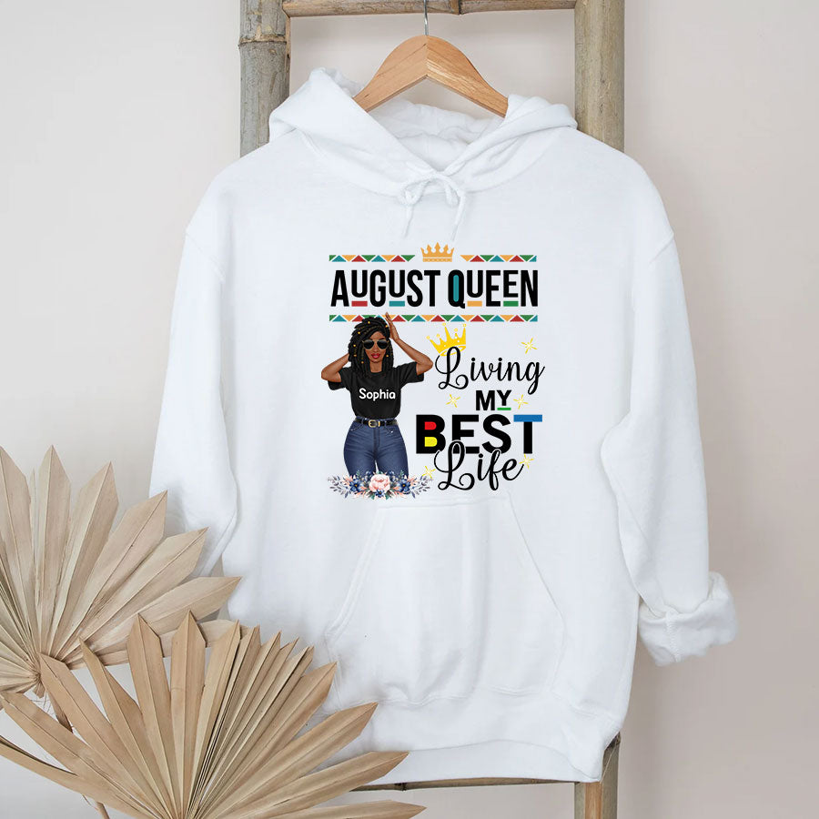 Custom Birthday Shirt, Queen was born In August, August Birthday Shirts For Woman, August Birthday Gifts, August Is My Birthday Month