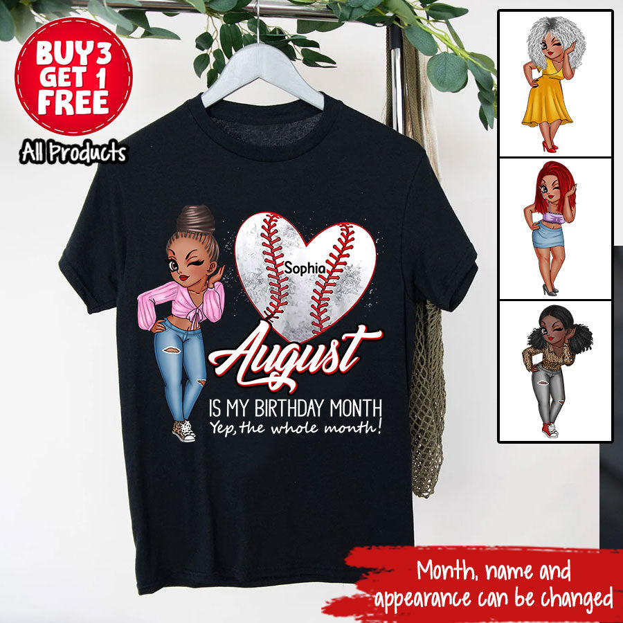 August Birthday Shirt, Custom Birthday Shirt, Queens Born In August, August Birthday Gifts, August Is My Birthday Month