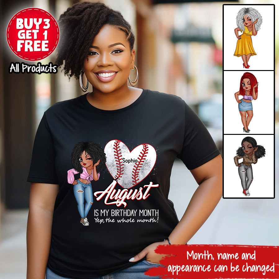 August Birthday Shirt, Custom Birthday Shirt, Queens Born In August, August Birthday Gifts, August Is My Birthday Month