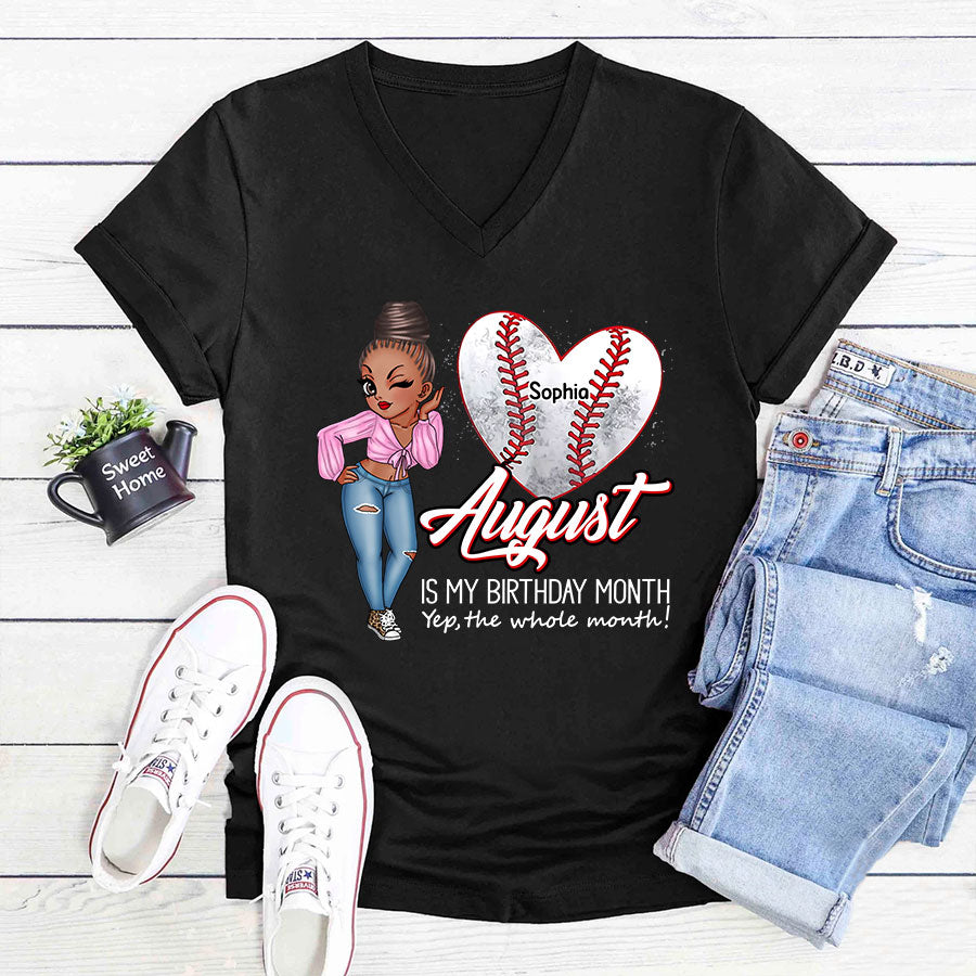 August Birthday Shirt, Custom Birthday Shirt, Queens Born In August, August Birthday Gifts, August Is My Birthday Month