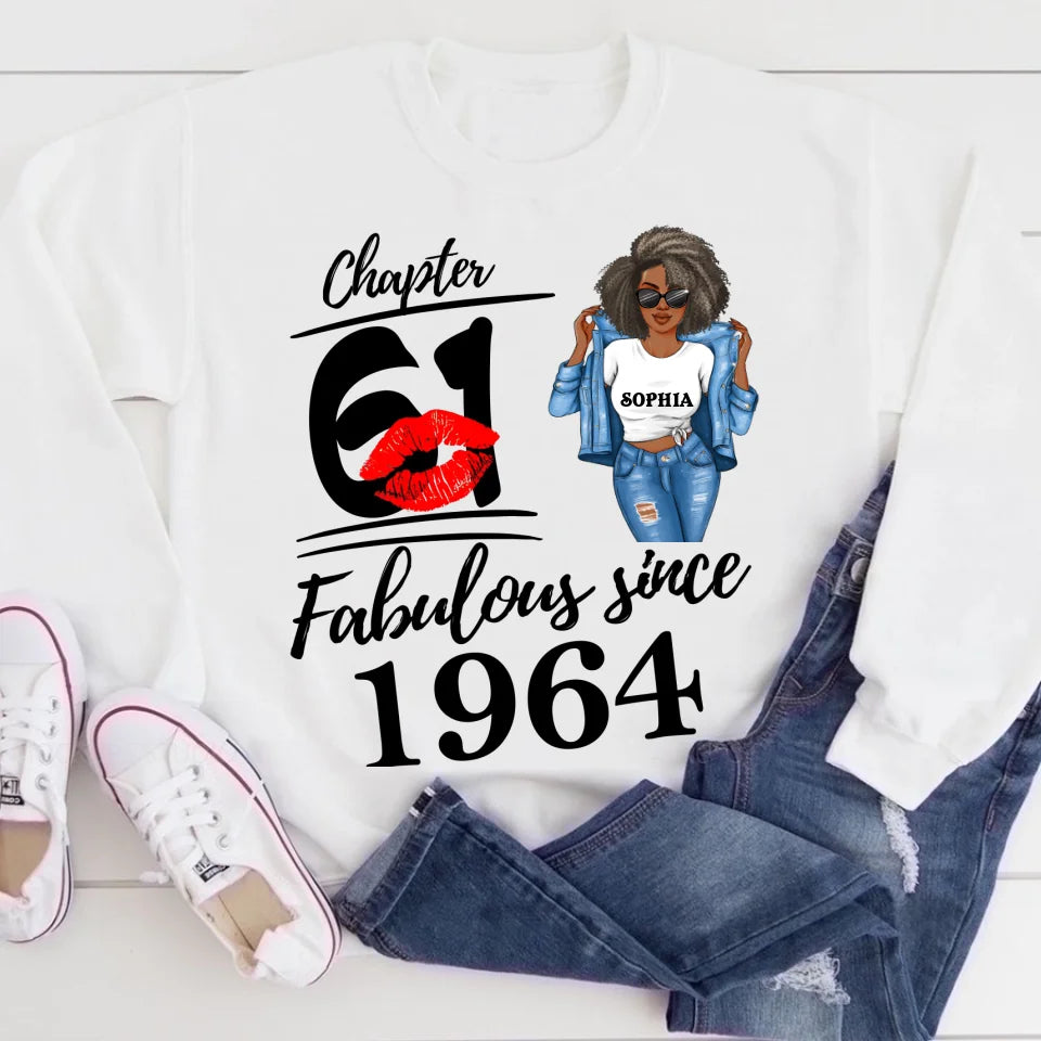 Chapter 61, Fabulous Since 1964 61th Birthday Unique T Shirt For Woman, Custom Birthday Shirt, Her Gifts For 61 Years Old , Turning 61 Birthday Cotton Shirt
