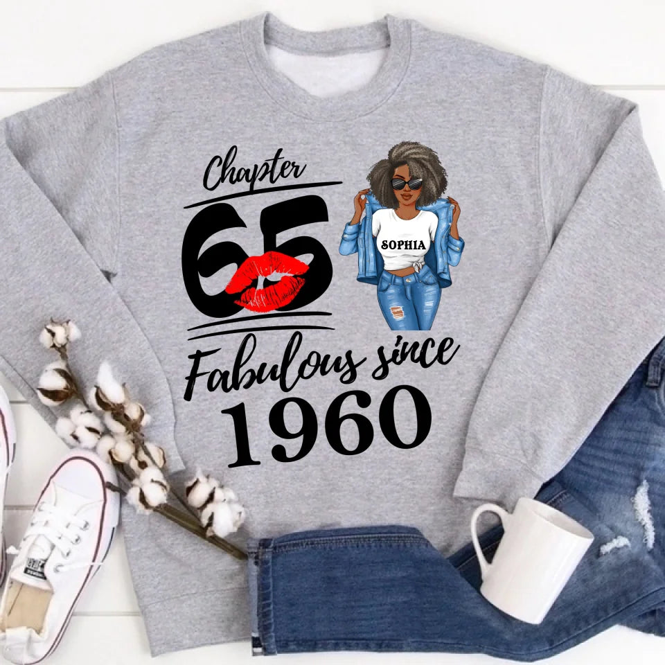 65th Birthday Shirts, Custom Birthday Shirts, Turning 65 Shirt For Women, Turning 65 And Fabulous Shirt, 1960 Shirt, Best Gifts For Women Turning 65