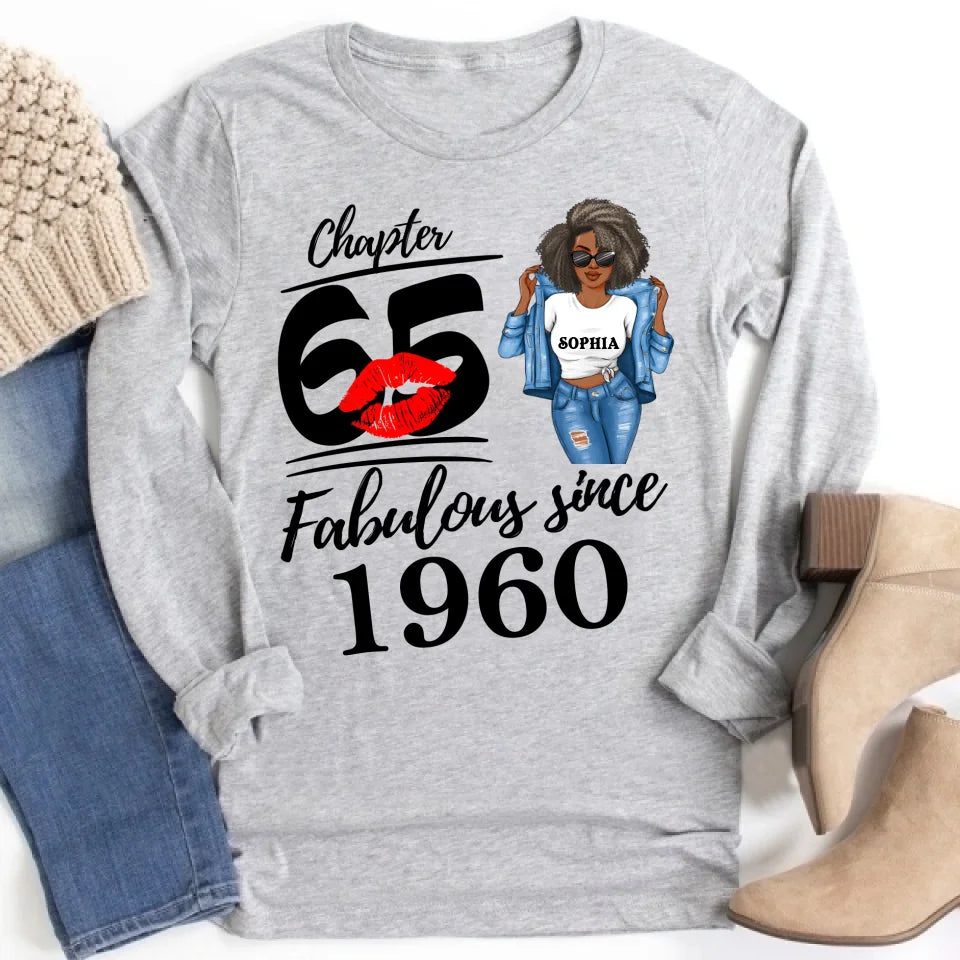 65th Birthday Shirts, Custom Birthday Shirts, Turning 65 Shirt For Women, Turning 65 And Fabulous Shirt, 1960 Shirt, Best Gifts For Women Turning 65