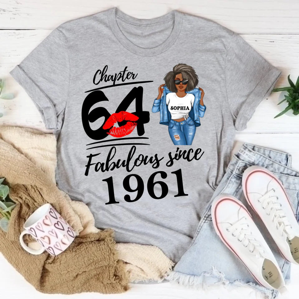 64th Birthday Shirts, Custom Birthday Shirts, Turning 64 Shirt For Women, Turning 64 And Fabulous Shirt, 1961 Shirt, Best Gifts For Women Turning 64
