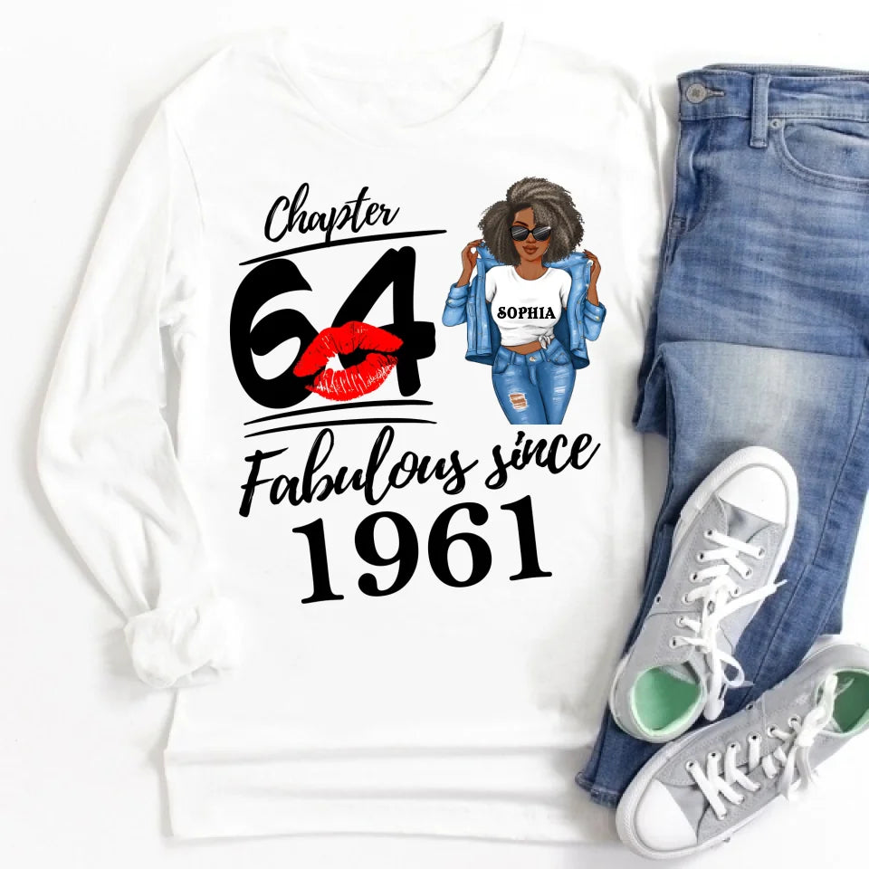 64th Birthday Shirts, Custom Birthday Shirts, Turning 64 Shirt For Women, Turning 64 And Fabulous Shirt, 1961 Shirt, Best Gifts For Women Turning 64