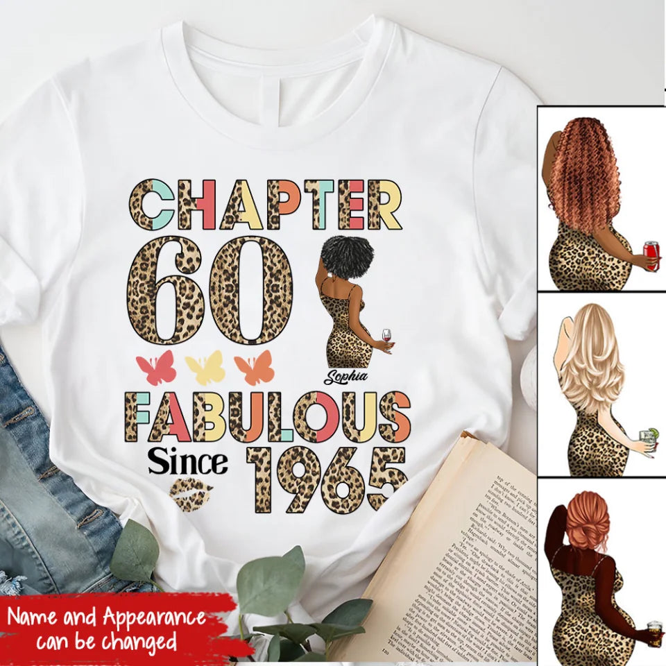 Chapter 60, Fabulous Since 1965 60th Birthday Unique T Shirt For Woman, Custom Birthday Shirt, Her Gifts For 60 Years Old , Turning 60 Birthday Cotton Shirt