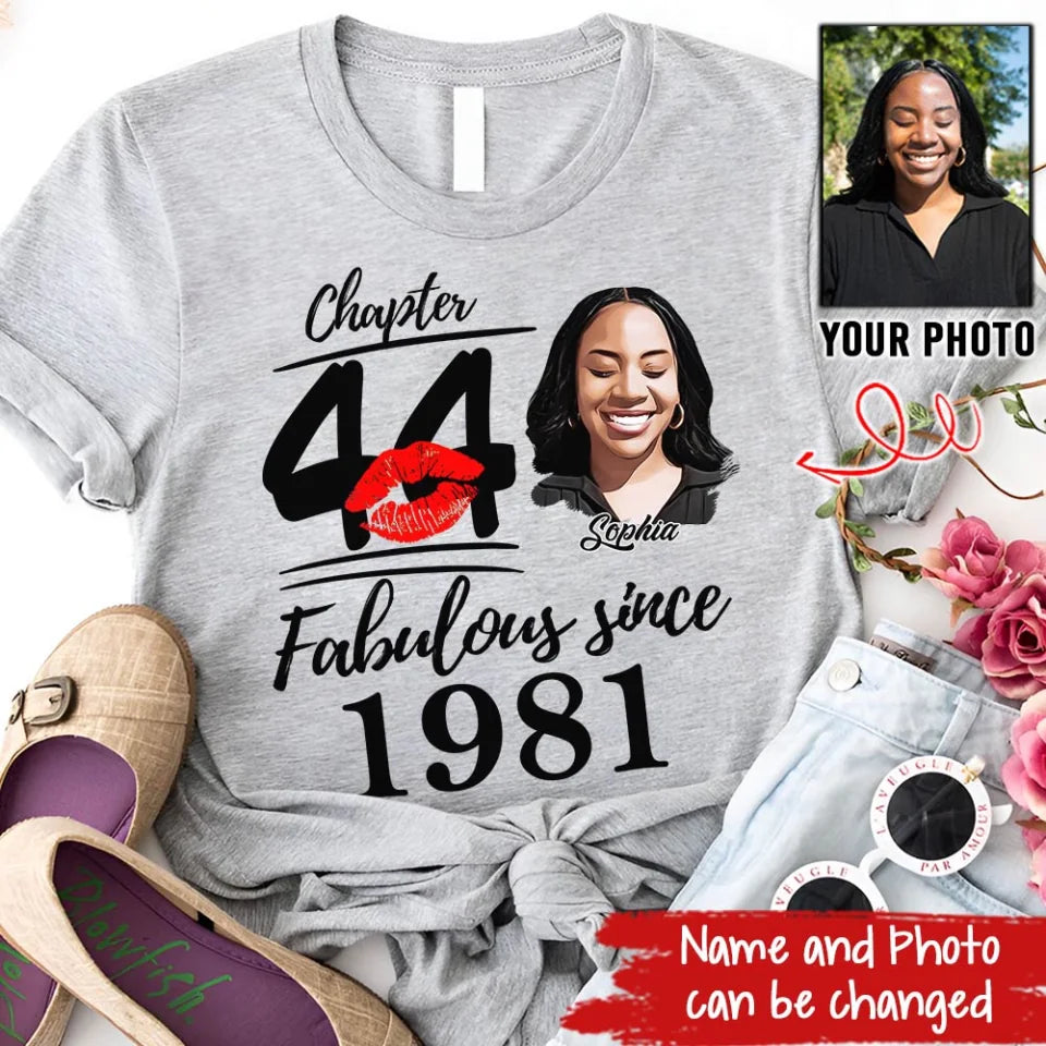 44th Birthday Shirts, Custom Birthday Shirts, Turning 44 Shirt, Gifts For Women Turning 44, 44 And Fabulous Shirt, 1982 Shirt, 44th Birthday Shirts For Her