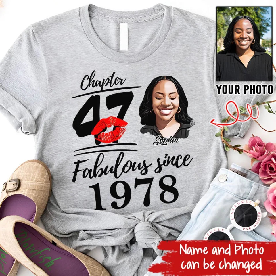 47th Birthday Shirts, Custom Birthday Shirts, Turning 47 Shirt, Gifts For Women Turning 47, 47 And Fabulous Shirt, 1979 Shirt, 47th Birthday Shirts For Her