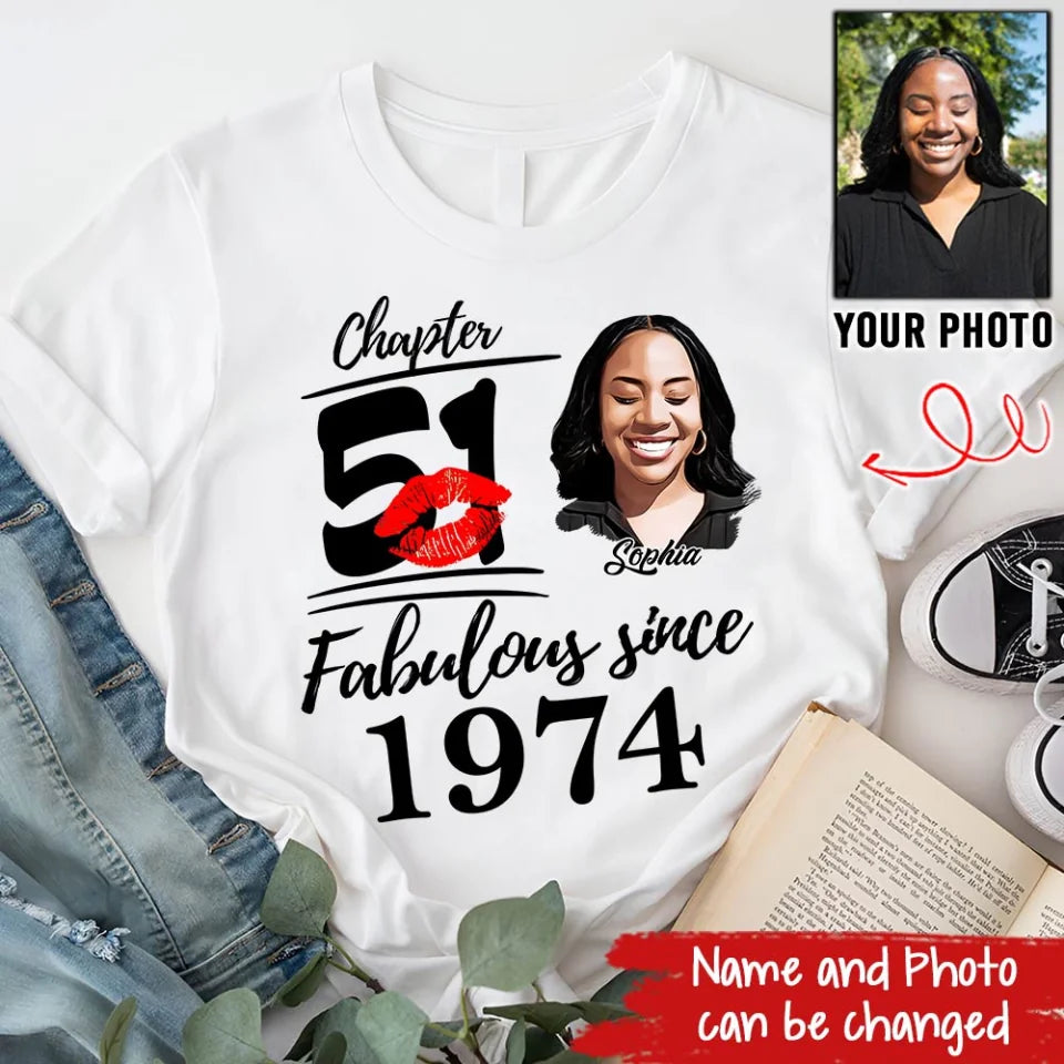 51st Birthday Shirts, Custom Birthday Shirts, Turning 51 Shirt, Gifts For Women Turning 51, 51 And Fabulous Shirt, 1974 Shirt, 51st Birthday Shirts For Her
