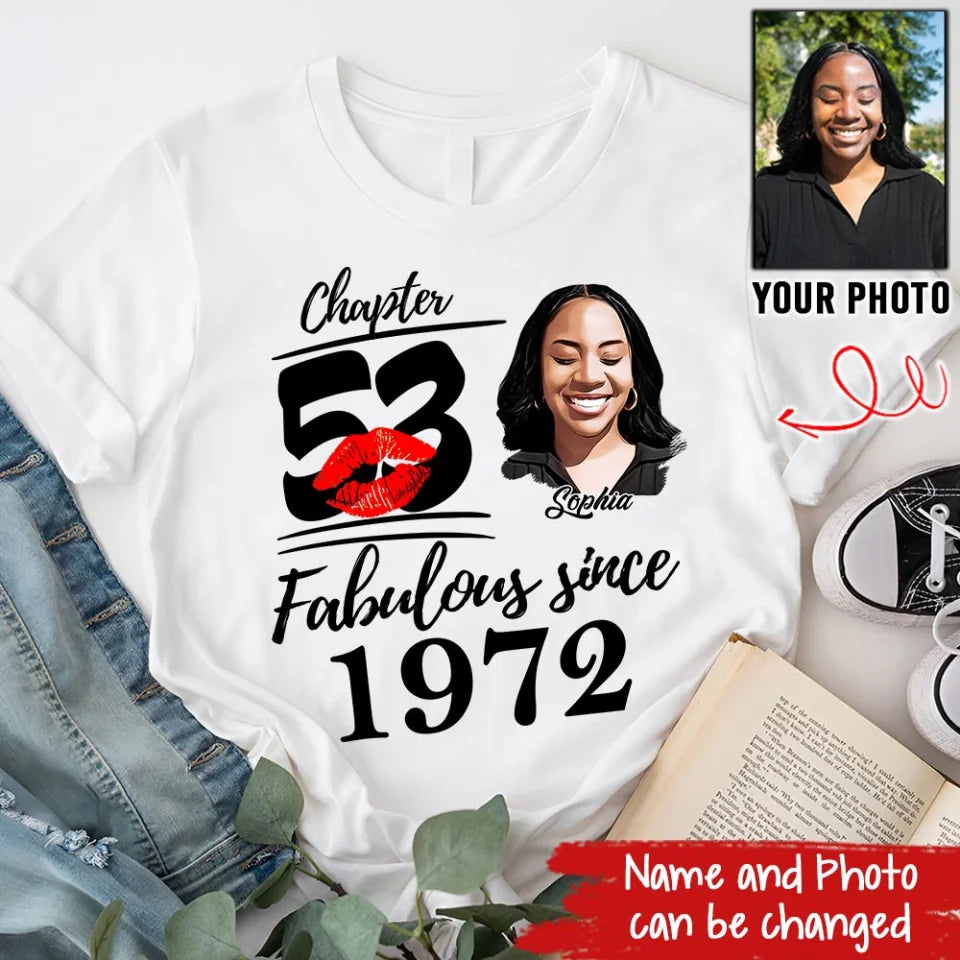 53rd Birthday Shirts, Custom Birthday Shirts, Turning 53 Shirt, Gifts For Women Turning 53, 53 And Fabulous Shirt, 1972 Shirt, 53rd Birthday Shirts For Her