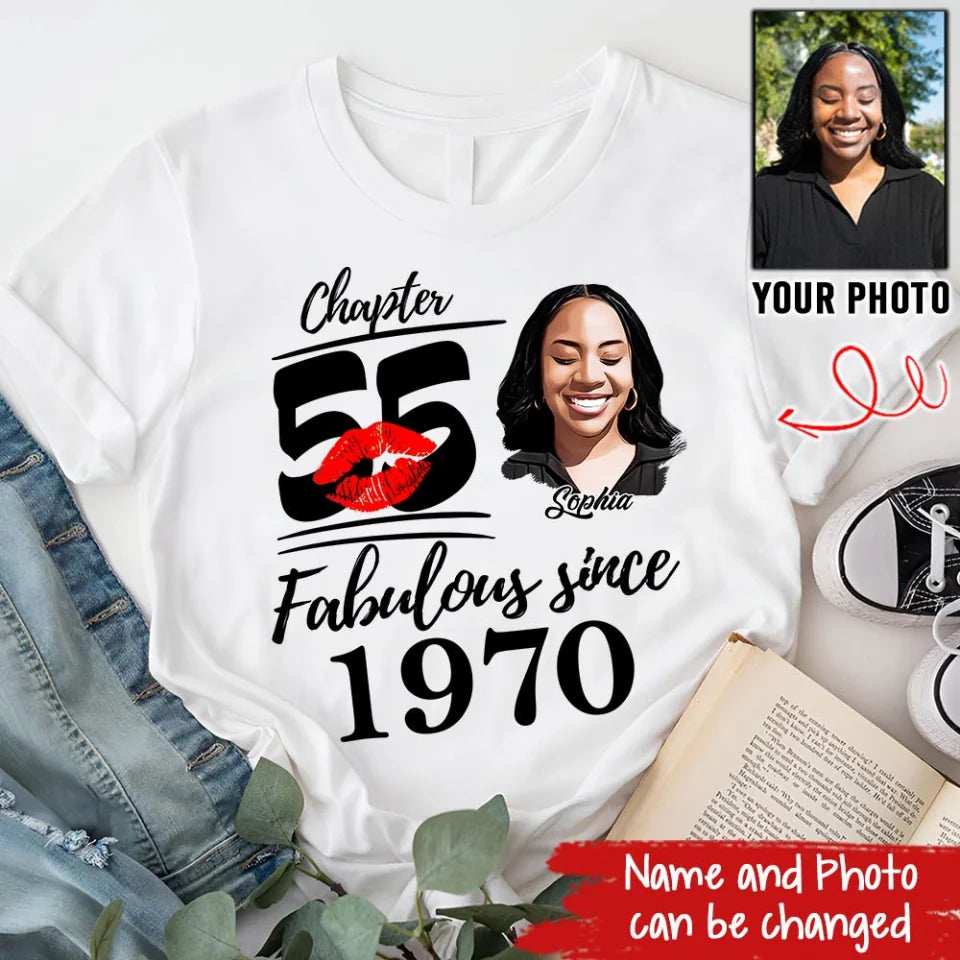 55th Birthday Shirts, Custom Birthday Shirts, Turning 55 Shirt, Gifts For Women Turning 55, 55 And Fabulous Shirt, 1970 Shirt, 55th Birthday Shirts For Her