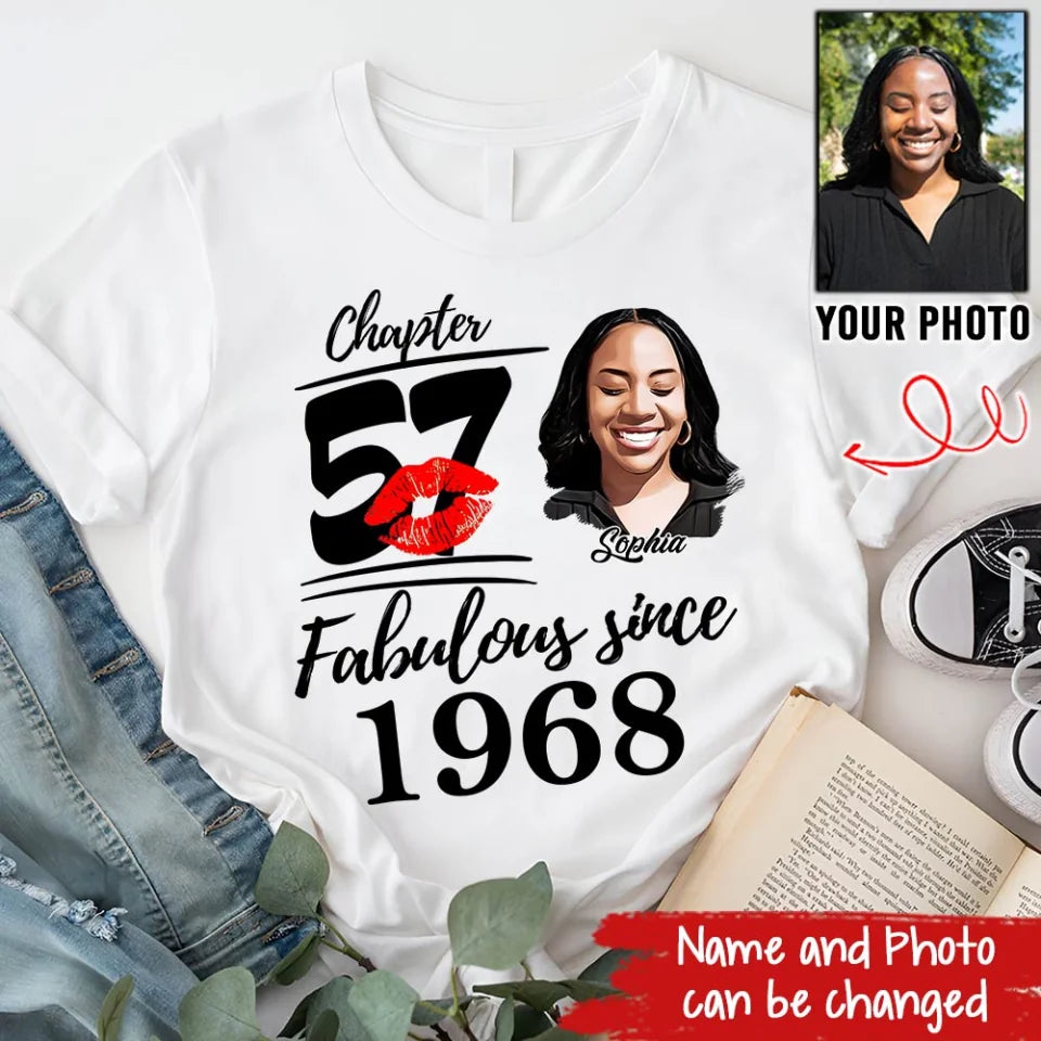 57th Birthday Shirts, Custom Birthday Shirts, Turning 57 Shirt, Gifts For Women Turning 57, 57 And Fabulous Shirt, 1968 Shirt, 57th Birthday Shirts For Her