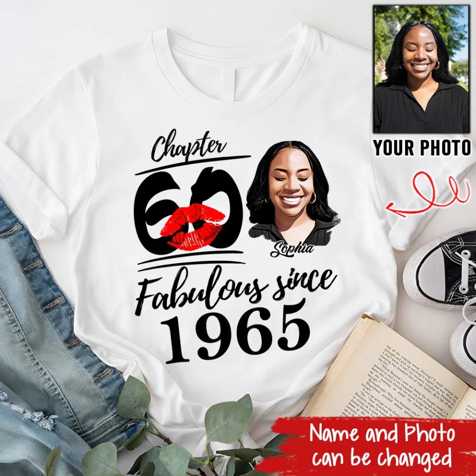 60th Birthday Shirts, Custom Birthday Shirts, Turning 60 Shirt, Gifts For Women Turning 60, 60 And Fabulous Shirt, 1965 Shirt, 60th Birthday Shirts For Her