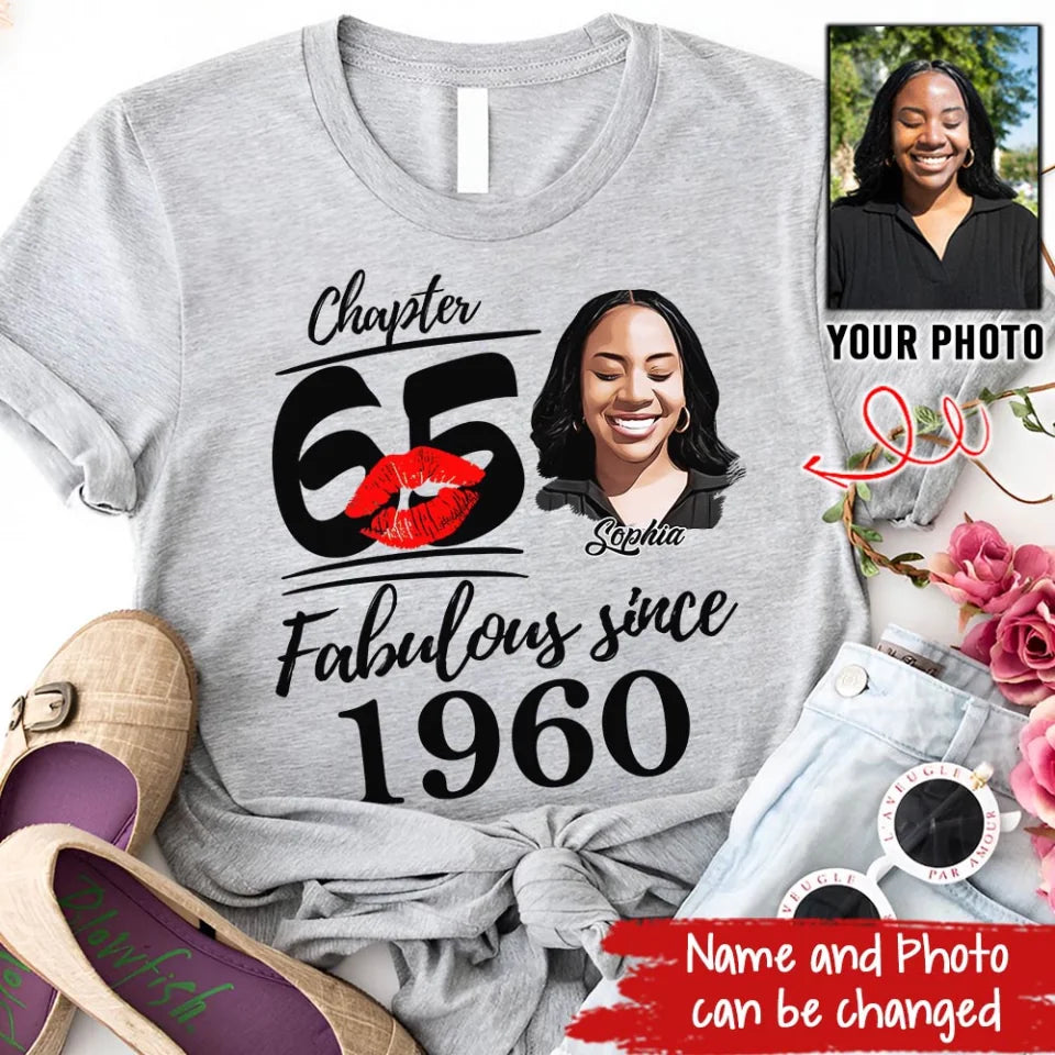 65th Birthday Shirts, Custom Birthday Shirts, Turning 65 Shirt, Gifts For Women Turning 65, 65 And Fabulous Shirt, 1960  Shirt, 65th Birthday Shirts For Her