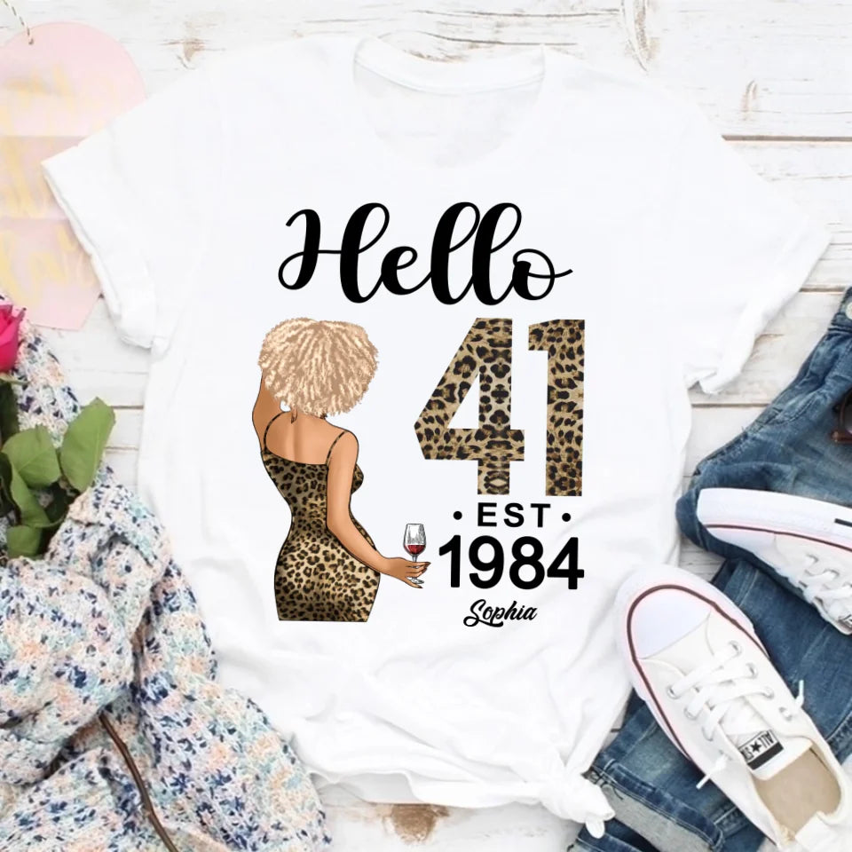 41st Birthday Shirts, Custom Birthday Shirts, Turning 41 Shirt, Gifts For Women Turning 41, 41 And Fabulous Shirt, 1984 Shirt, 41st Birthday Shirts For Her