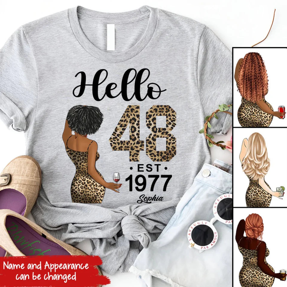 48th Birthday Shirts, Custom Birthday Shirts, Turning 48 Shirt, Gifts For Women Turning 48, 48 And Fabulous Shirt, 1977 Shirt, 47th Birthday Shirts For Her, It&#39;s My 48 Birthday