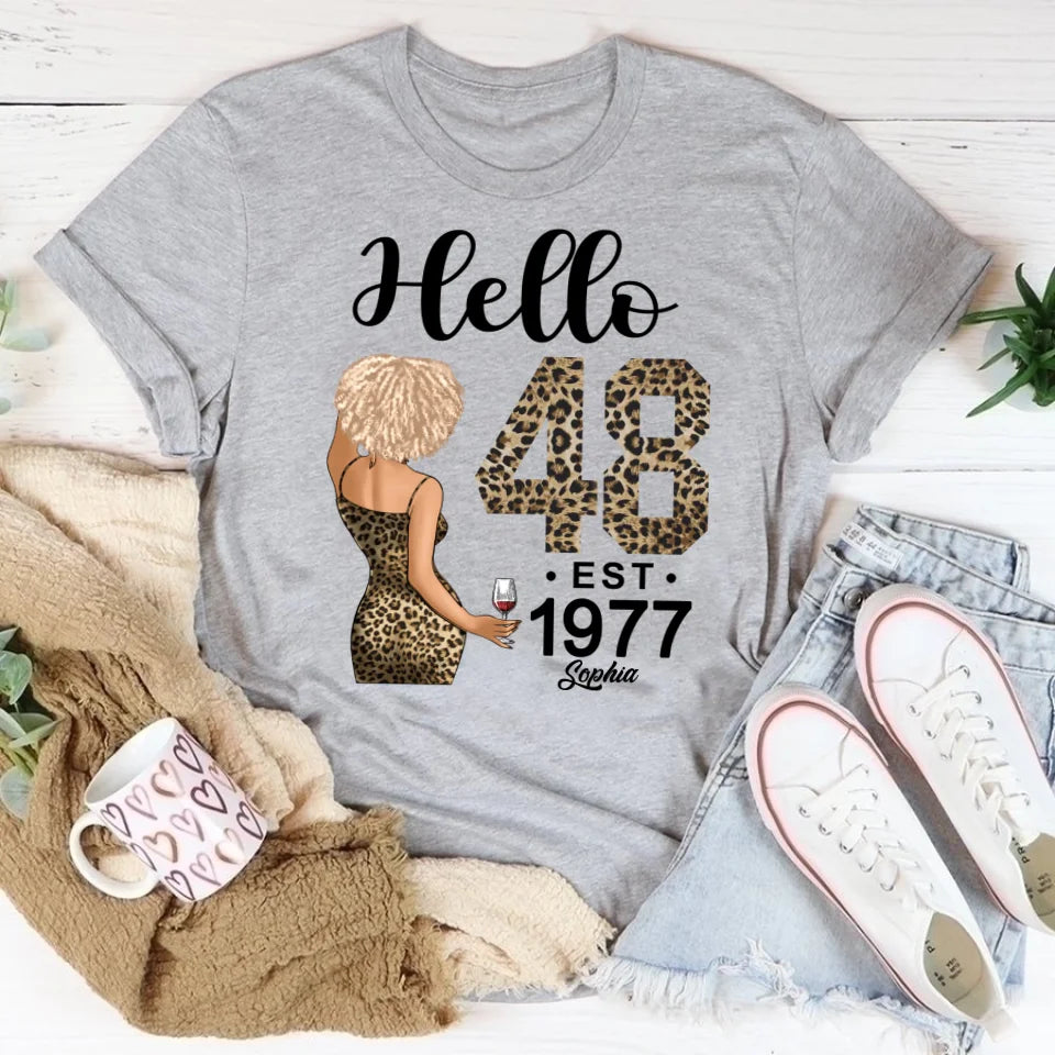 48th Birthday Shirts, Custom Birthday Shirts, Turning 48 Shirt, Gifts For Women Turning 48, 48 And Fabulous Shirt, 1977 Shirt, 47th Birthday Shirts For Her, It&#39;s My 48 Birthday