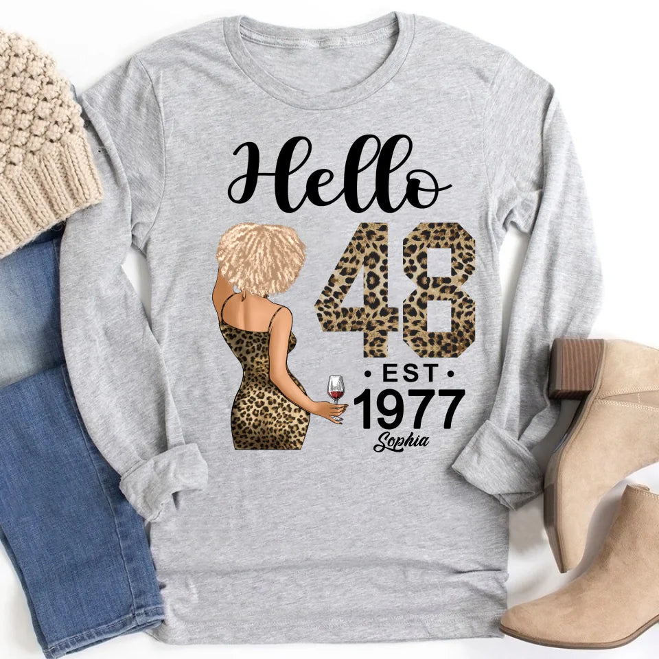 48th Birthday Shirts, Custom Birthday Shirts, Turning 48 Shirt, Gifts For Women Turning 48, 48 And Fabulous Shirt, 1977 Shirt, 47th Birthday Shirts For Her, It&#39;s My 48 Birthday