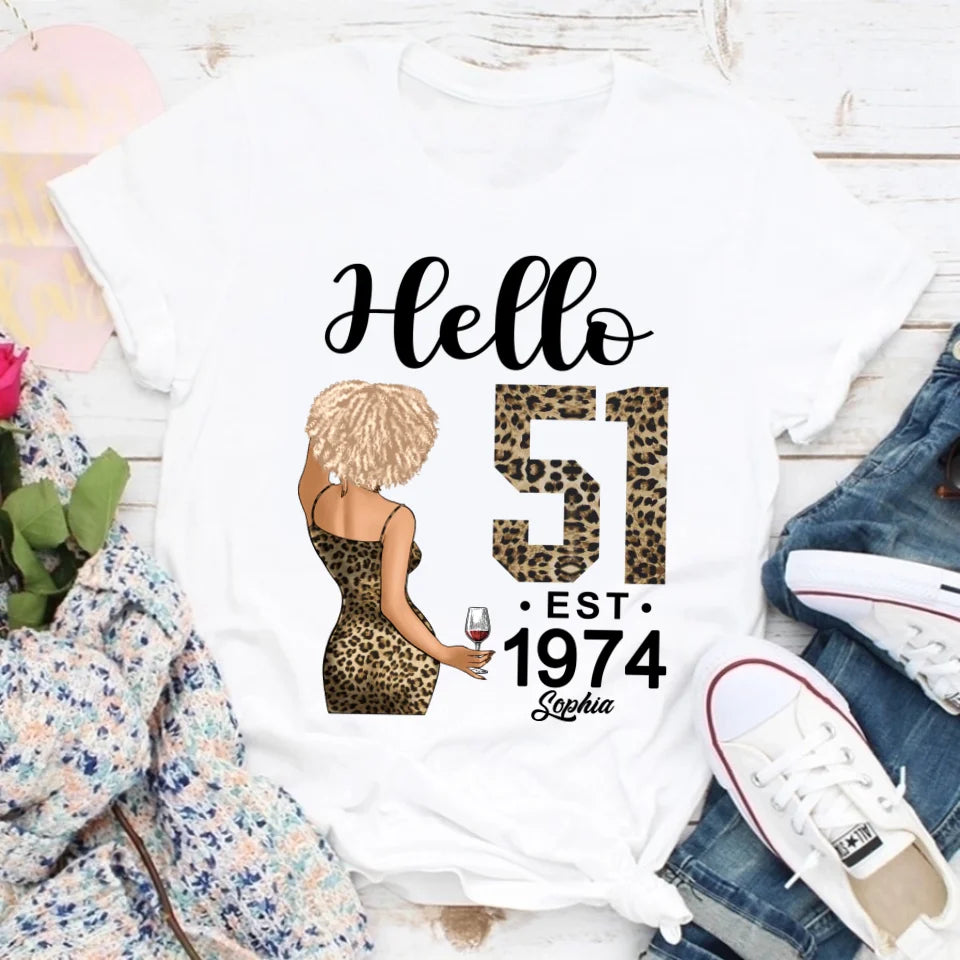 Chapter 51, Fabulous Since 1974 51th Birthday Unique T Shirt For Woman, Custom Birthday Shirt, Her Gifts For 51 Years Old , Turning 51 Birthday Cotton Shirt