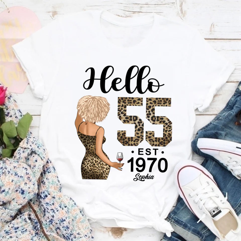 Chapter 55, Fabulous Since 1970 55th Birthday Unique T Shirt For Woman, Custom Birthday Shirt, Her Gifts For 55 Years Old , Turning 55 Birthday Cotton Shirt