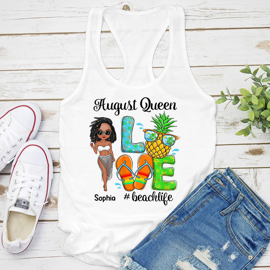 August Birthday Shirt, Custom Birthday Shirt, Queen Was Born In August, August Birthday Shirts For Woman, August Birthday Gifts