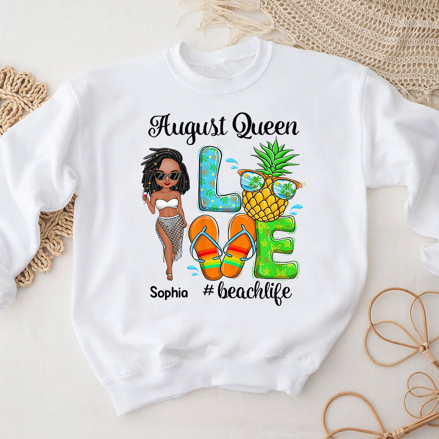 August Birthday Shirt, Custom Birthday Shirt, Queen Was Born In August, August Birthday Shirts For Woman, August Birthday Gifts