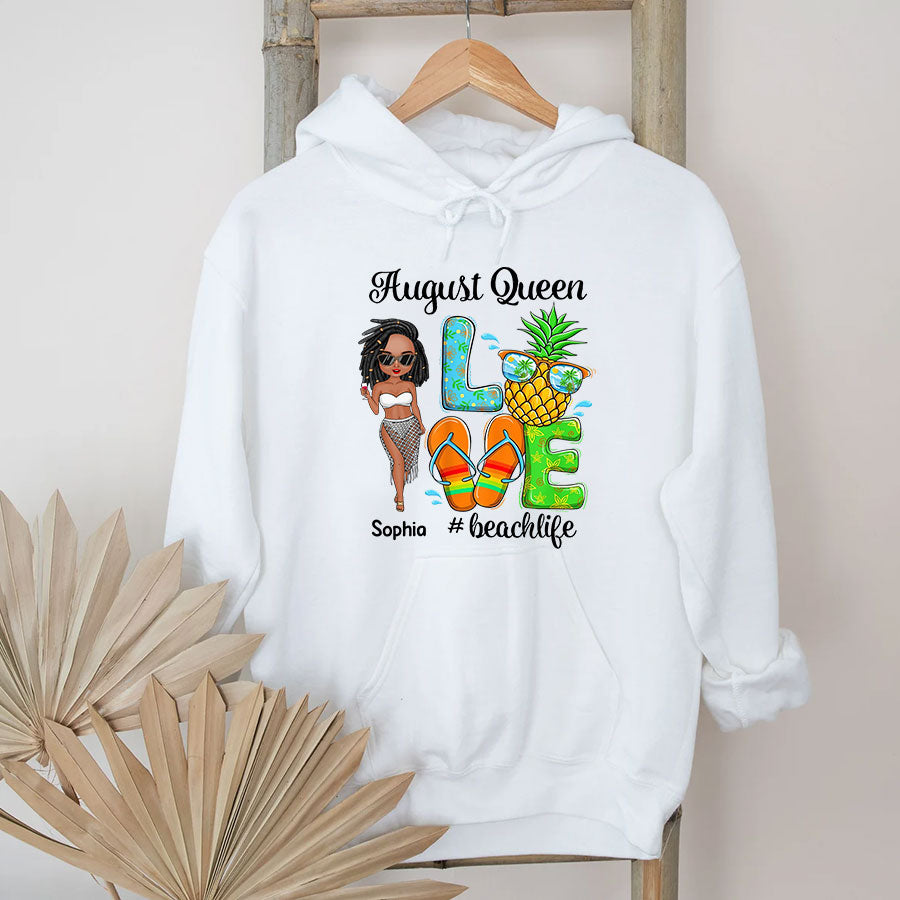 August Birthday Shirt, Custom Birthday Shirt, Queen Was Born In August, August Birthday Shirts For Woman, August Birthday Gifts