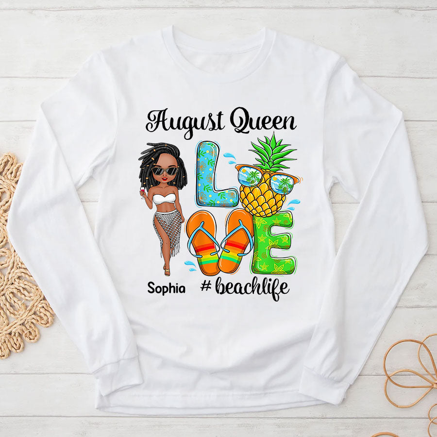 August Birthday Shirt, Custom Birthday Shirt, Queen Was Born In August, August Birthday Shirts For Woman, August Birthday Gifts
