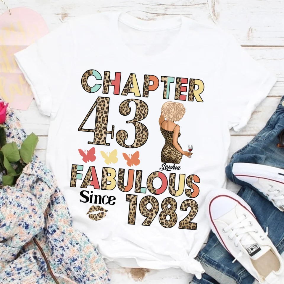 43rd birthday shirts for her, Personalised 43rd birthday gifts, 1982 t shirt, 43 and fabulous shirt, 43rd birthday shirt ideas, gift ideas 43rd birthday woman