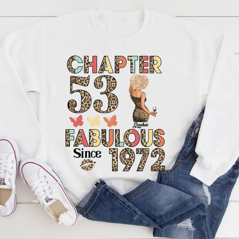 Chapter 53, Fabulous Since 1972 53th Birthday Unique T Shirt For Woman, Custom Birthday Shirt, Her Gifts For 53 Years Old , Turning 53 Birthday Cotton Shirt