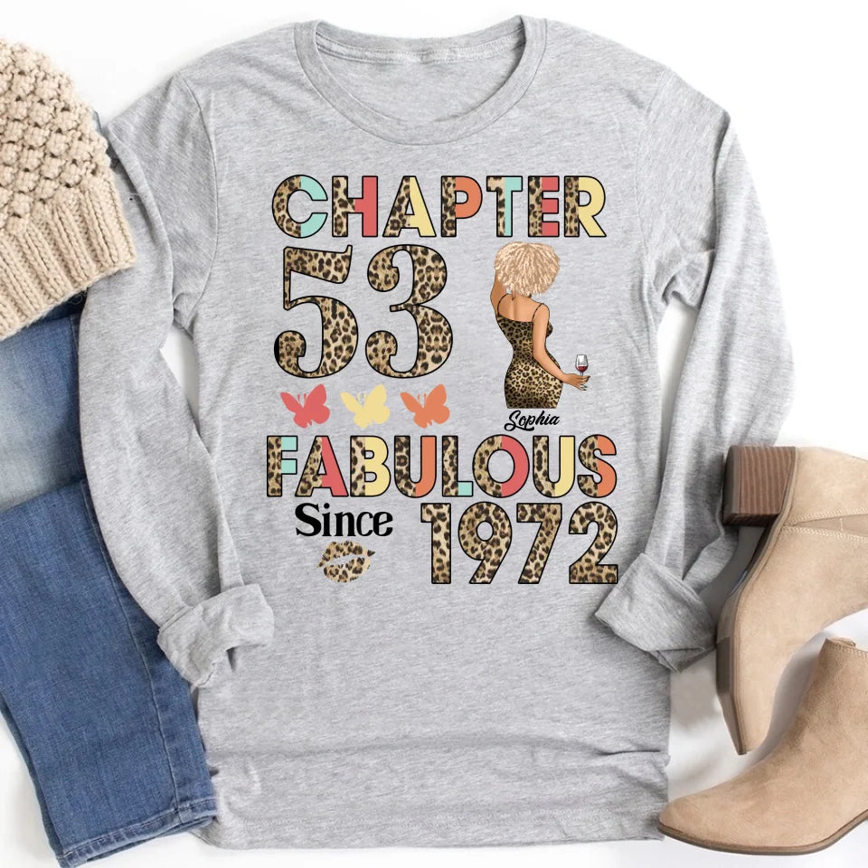 Chapter 53, Fabulous Since 1972 53th Birthday Unique T Shirt For Woman, Custom Birthday Shirt, Her Gifts For 53 Years Old , Turning 53 Birthday Cotton Shirt
