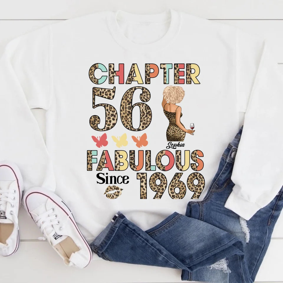 Chapter 56, Fabulous Since 1969 56th Birthday Unique T Shirt For Woman, Custom Birthday Shirt, Her Gifts For 56 Years Old , Turning 56 Birthday Cotton Shirt