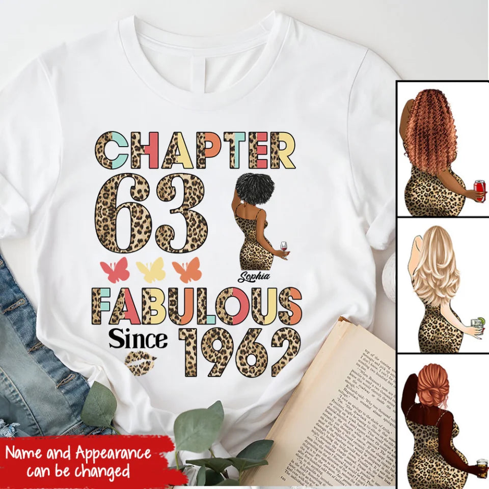 63rd Birthday Shirts, Custom Birthday Shirts, Turning 63 Shirt For Women, Turning 63 And Fabulous Shirt, 1962 Shirt, Best Gifts For Women Turning 63