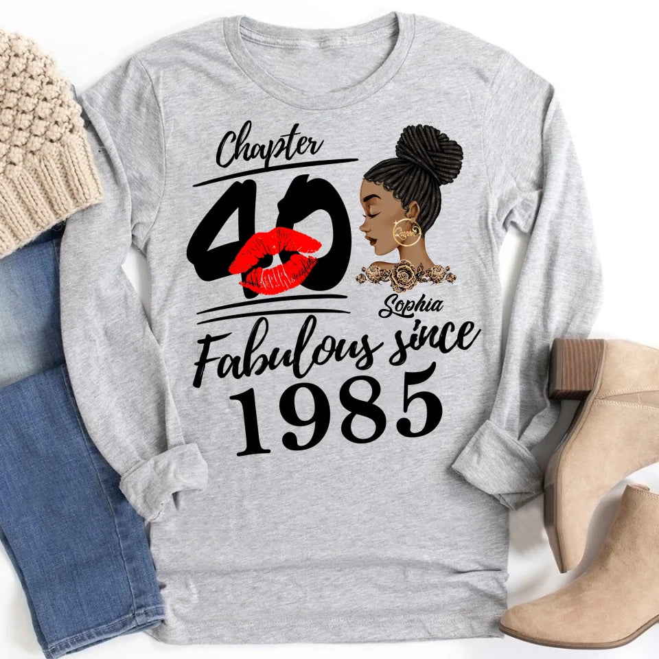 40th Birthday Shirts, Custom Birthday Shirts, Turning 40 Shirt, Gifts For Women Turning 40, 40 And Fabulous Shirt, 1985 Shirt, 40th Birthday Shirts For Her