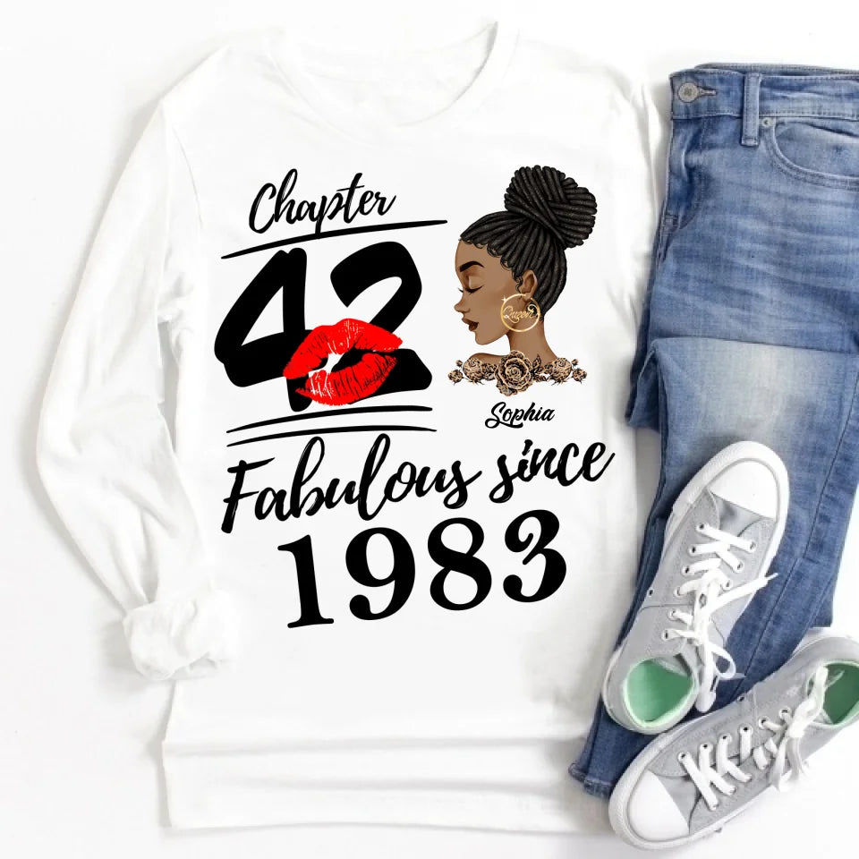 42nd Birthday Shirts, Custom Birthday Shirts, Turning 42 Shirt, Gifts For Women Turning 42, 42 And Fabulous Shirt, 1983 Shirt, 42nd Birthday Shirts For Her